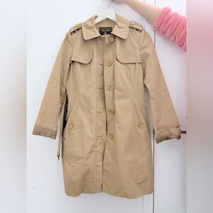 Eland Classic Beige Trench Coat with Detachable Quilted Liner